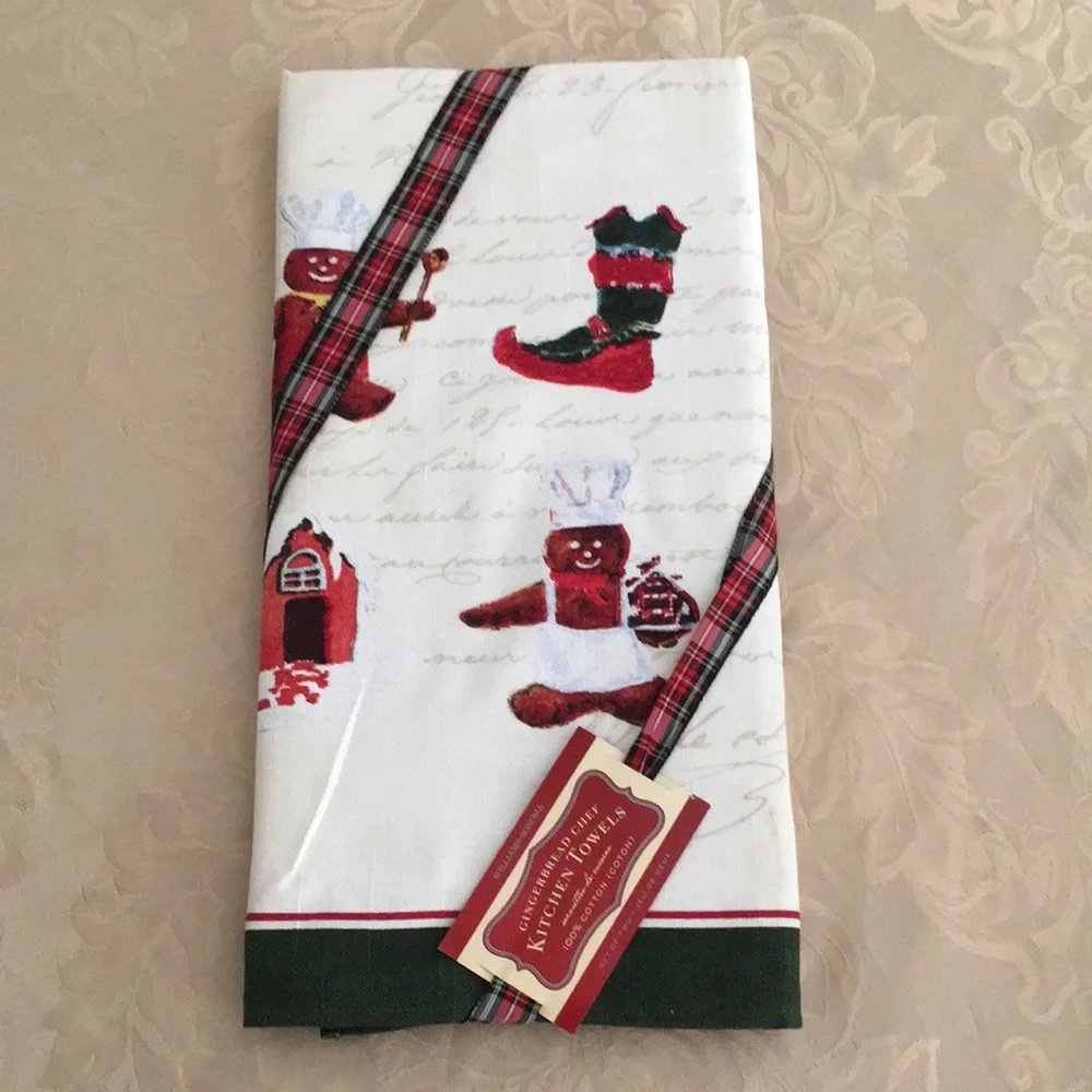 William Sonoma Gingerbread Cotton Kitchen Towel (set of 2)